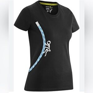 Edelrid Ropell Black Rope Detail Short Sleeve Tee Shirt